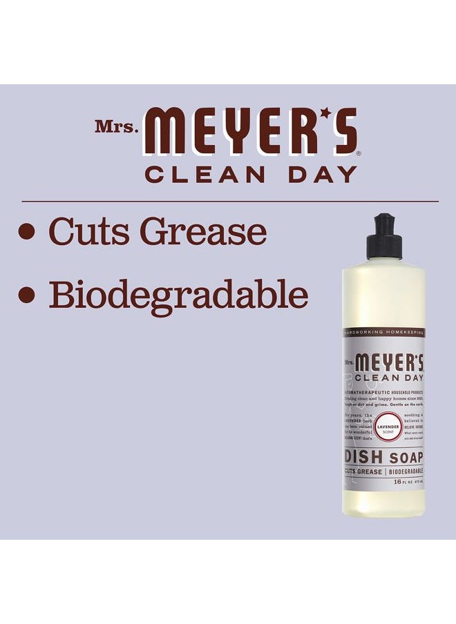 Mrs Meyers Clean Day Liquid Dish Soap, Lavender Scent, 16 Ounce Bottle  - Image 4