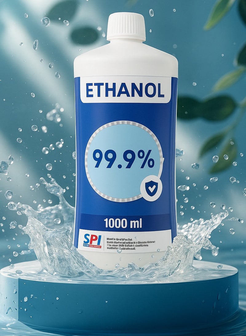 إس بي أي كحول إيثانول 99.9% محلول مطهر ومعقم لليدين والأسطح والمعدات والتطهير العام - سريع الجفاف من إس بي آي (عبوة 1000 مل) - Image 1