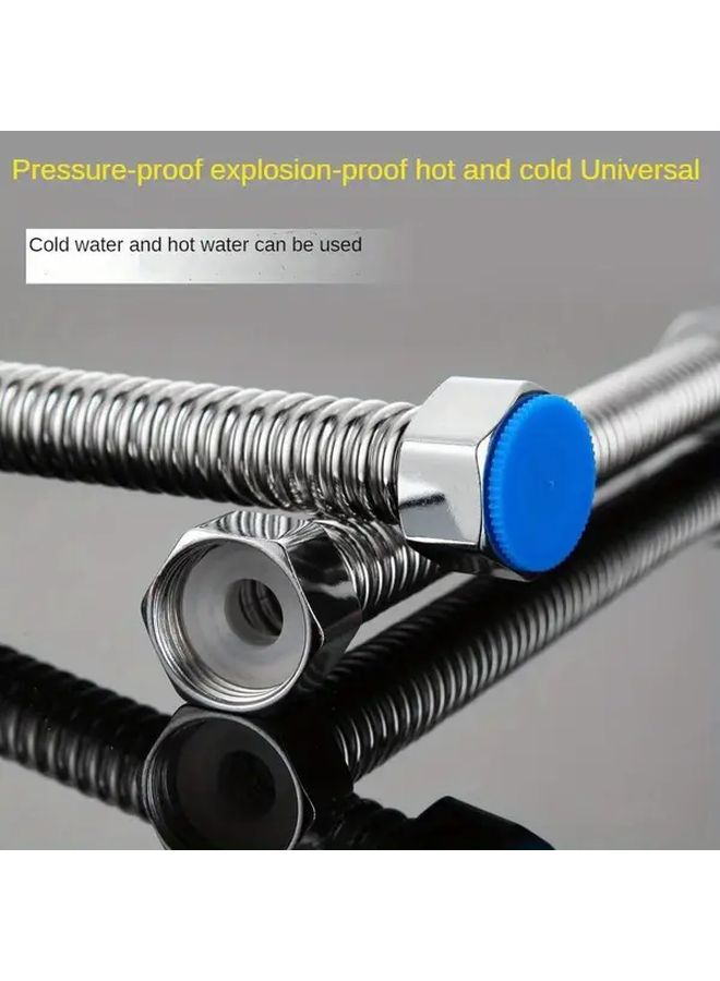 304 Stainless Steel Flexible Water Heater Hose 19.69 Inch Leakproof Corrugated - Image 5