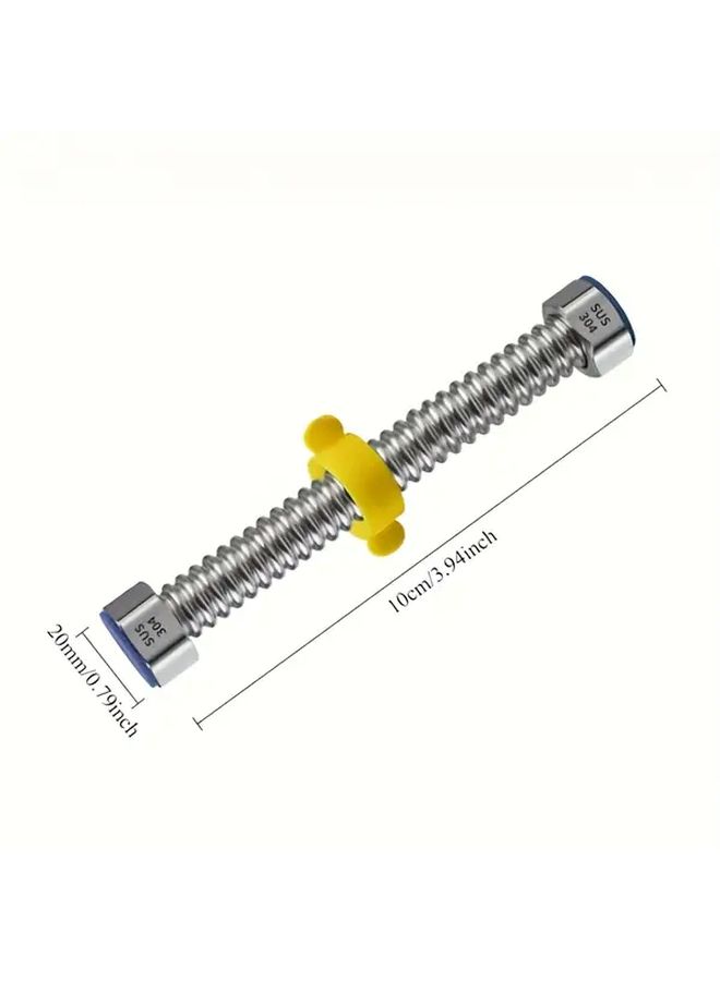 304 Stainless Steel Flexible Water Heater Hose 19.69 Inch Leakproof Corrugated - Image 2