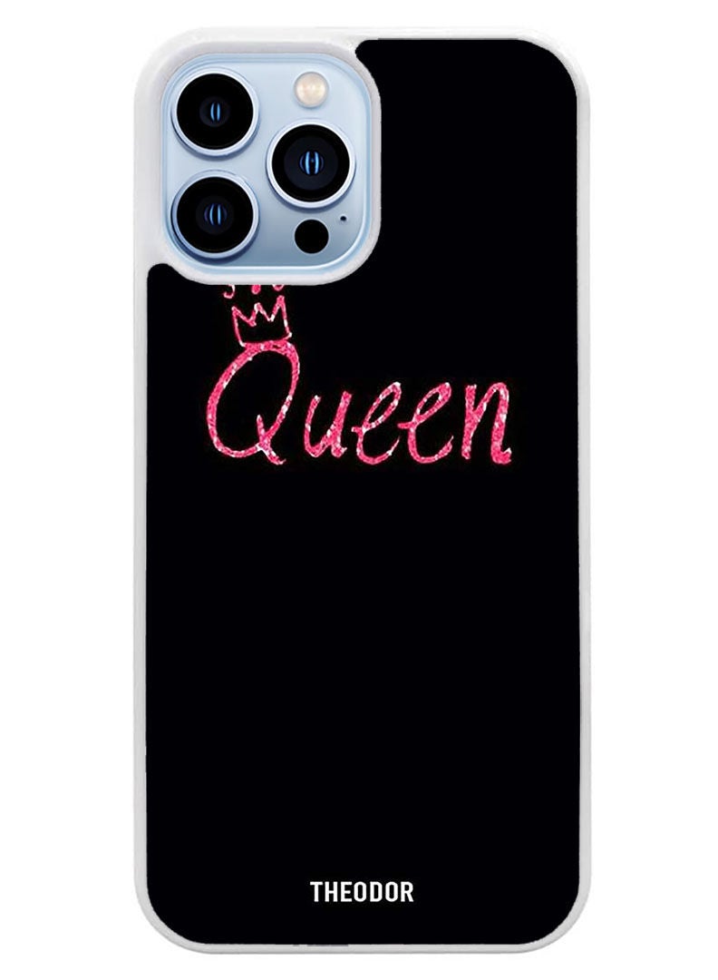 Theodor غطاء حماية لجهاز آبل آيفون 14 برو كوين (حافة بيضاء) - Image 1