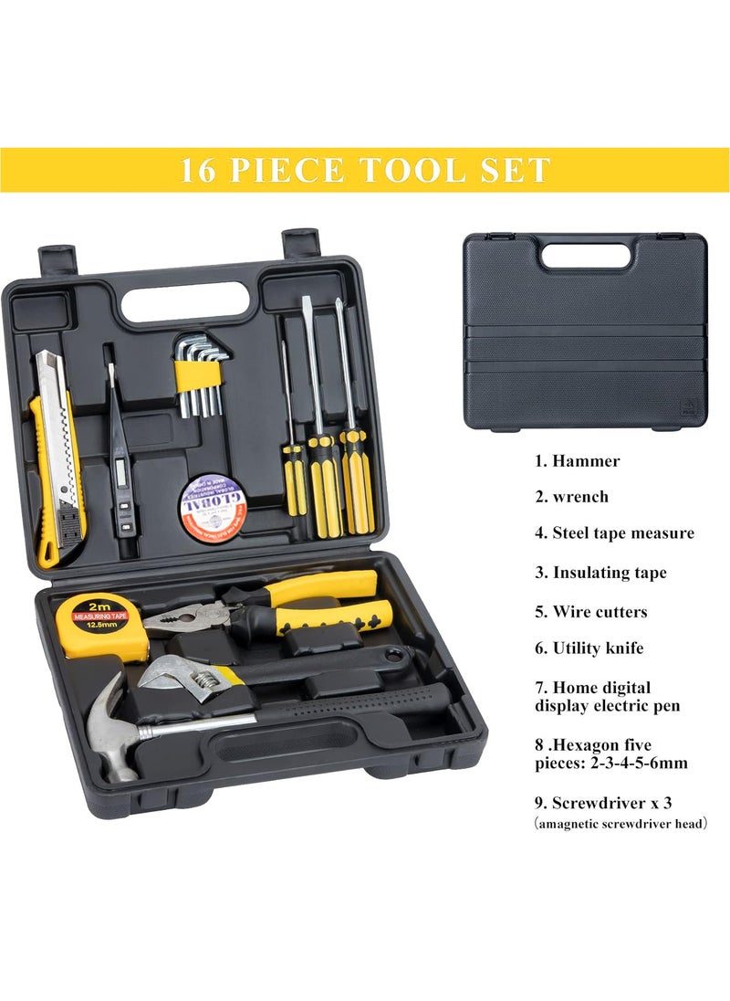 MileMelo Drive Socket Set Reversible Ratchet Wrench 16pcs Alloy Steel Hardware Tools Sets Home Kit Combination Screwdriver Wrench Plier Repair Tools  - Image 2