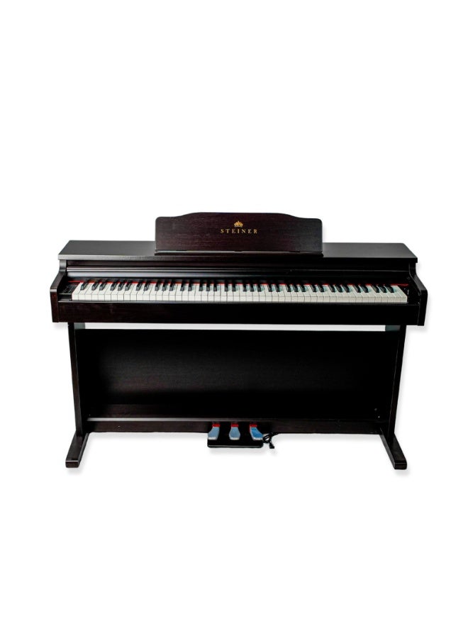 شتاينر بيانو ستاينر الرقمي DP‑250BN – بني (إصدار 2025) – 88 مفتاح بآلية المطرقة مع مقعد - Image 1