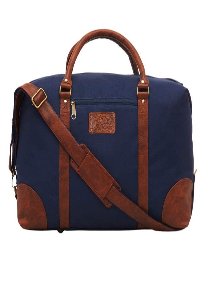 Leather World Combo 24 Inch Nylon Travel Duffel Bag with Shoe and Withot Shoe for Men and Women Navy Blue - Image 2