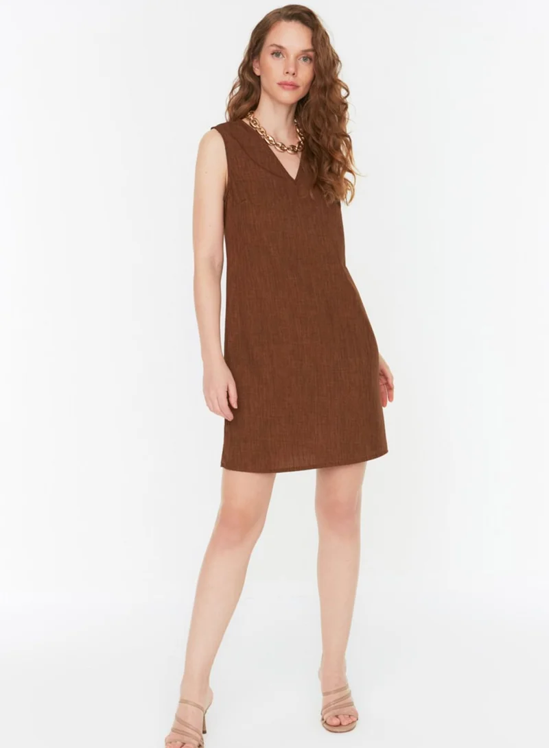 trendyol V-Neck Knitted Dress