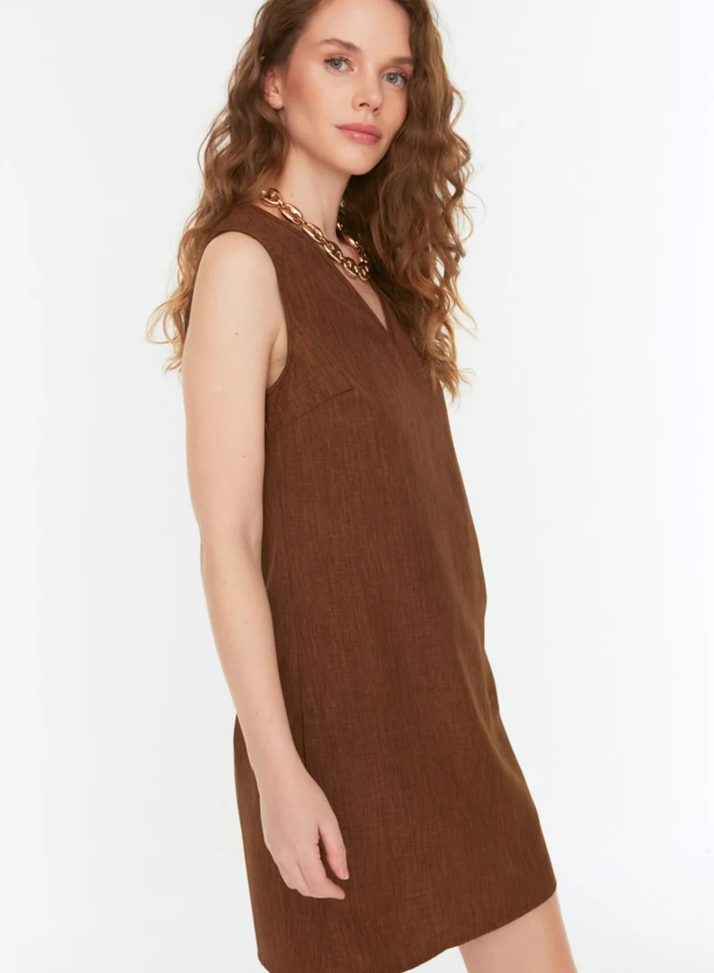 trendyol V-Neck Knitted Dress