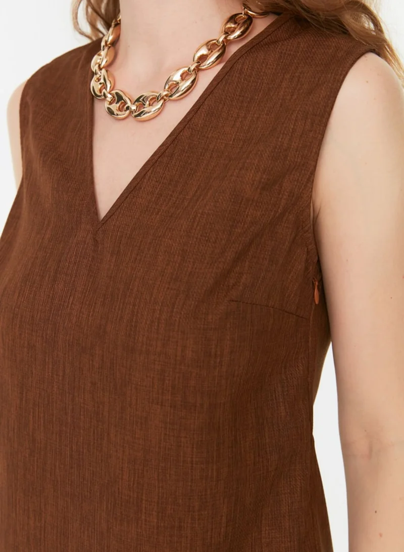trendyol V-Neck Knitted Dress