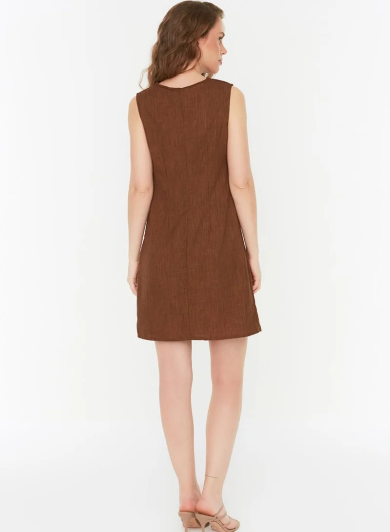 trendyol V-Neck Knitted Dress
