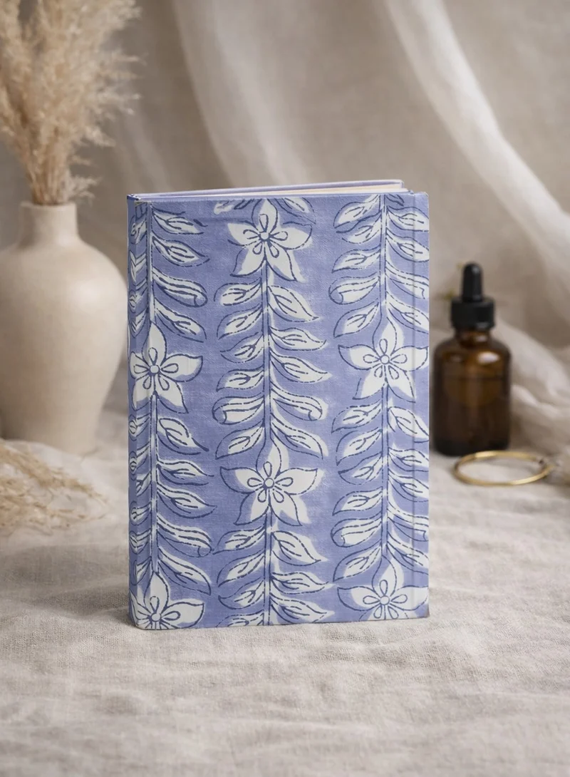 Tohfa Luxe Tohfa Luxe Ruza Handmade Block Printed Diary – Sustainable Bamboo Paper Journal, Eco-Friendly, Handcrafted (17 × 12 cm)