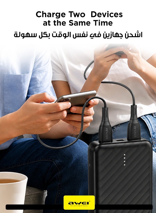 أوي باور بانك بسعة 20,000 ملي أمبير- شاحن محمول مزود بمنفذي USB سريعين، تصميم صغير الحجم مناسب للسفر، متوافق مع الهواتف الذكية و الأجهزة اللوحية و أجهزة الألعاب  وأجهزة البلوتوث و غيرها 20000 mAh - Image 3
