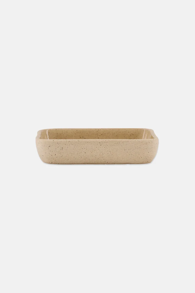 Muy Mucho Stoneware Soap Holder 13,5 x 9,5 x 2,8 cm, Tan