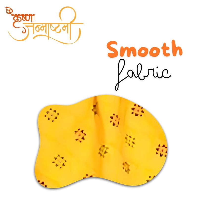 Storio Cotton Krishna ji Kanha Costume for Kids, Baby Krishna Dress for Janmashtami, Kanha Dress, Krishnaleela Costume, Infant Bal Gopal, Krishna Fancy Dress for Boys and Girls - For Ages 4 Years - Image 3