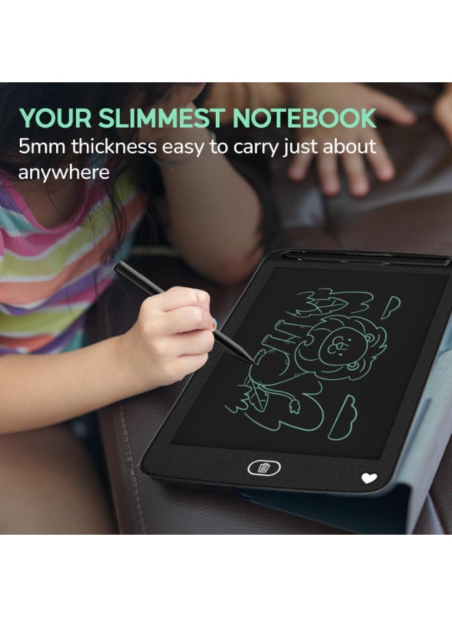 Writing Tablet, 12 Inches, Colourful Screen, Writing Board, Notes, Painting, Children's Gift, Learning, Reusable, Drawing, Portable, Tablet, Coloured (Black) - Image 2