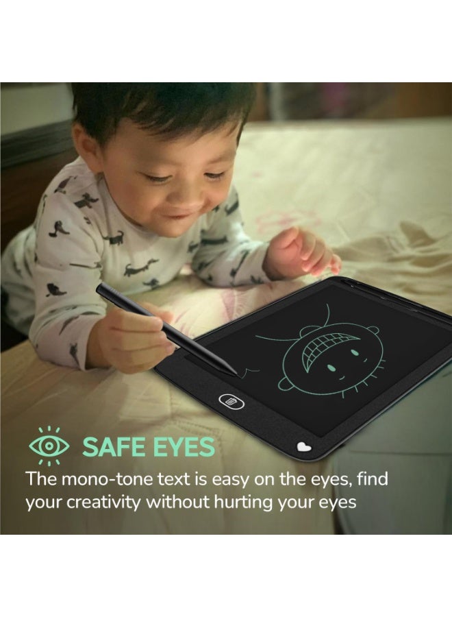 Writing Tablet, 12 Inches, Colourful Screen, Writing Board, Notes, Painting, Children's Gift, Learning, Reusable, Drawing, Portable, Tablet, Coloured (Black) - Image 4