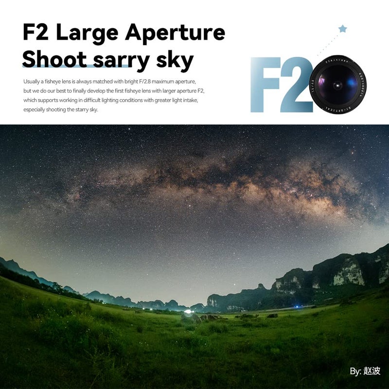TTArtisan 7.5mm F2.0 APS-C Large Aperture Cameras Lens Fisheye Lens Compatible with Sony E Mount Camera A5000, A5100, A6000,A6100, A6300,A6400, A6500, A6600, NEX-3,NEX-3N, NEX-3R - Image 5