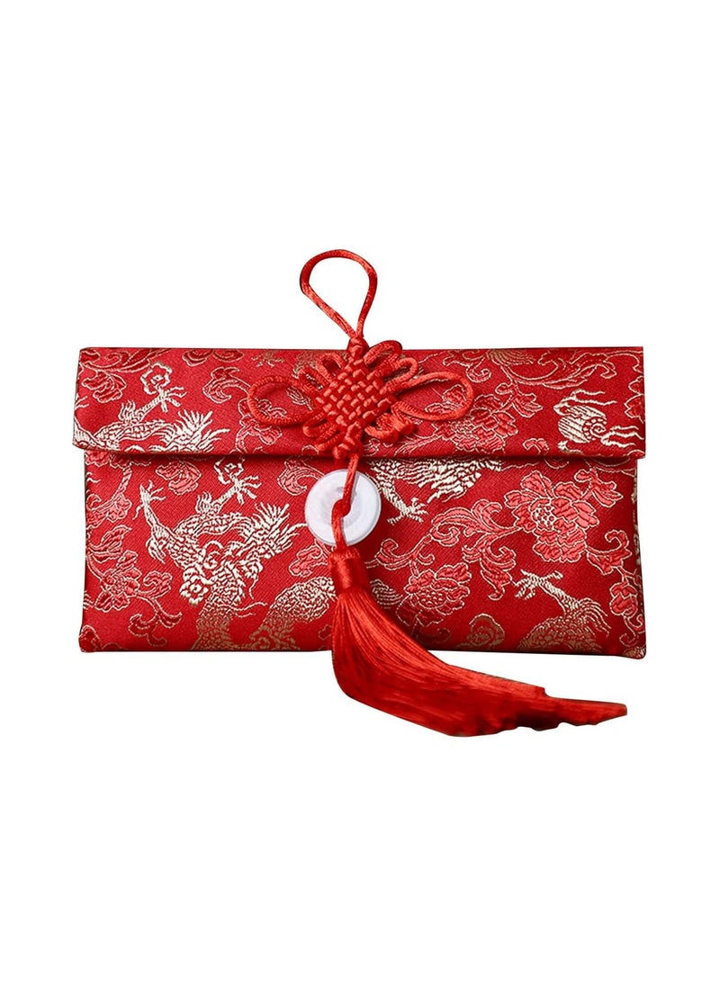 GGOOT Brocade Fabric Wedding Red Envelope Cloth Art Big Wedding Creative Changed Red Envelope Bag Lucky Bag  - Image 2