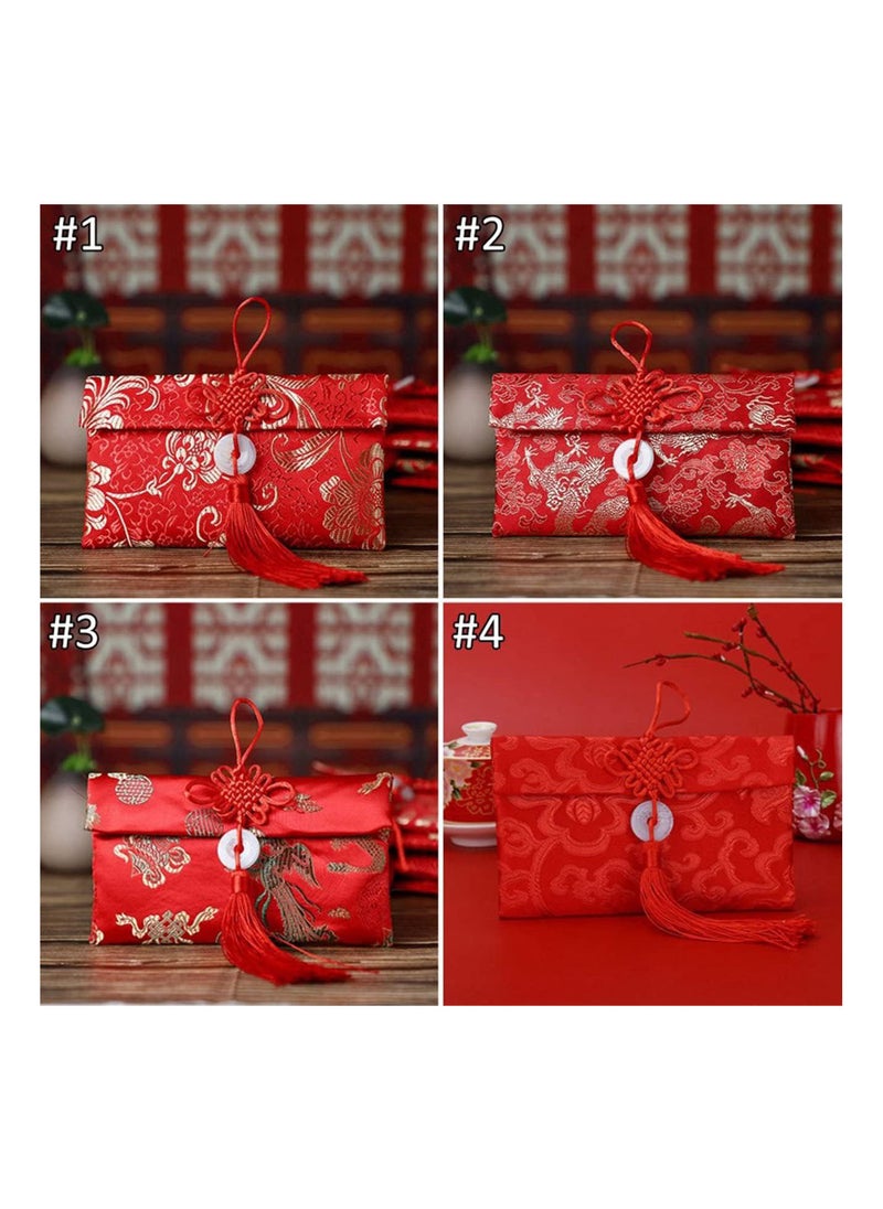 GGOOT Brocade Fabric Wedding Red Envelope Cloth Art Big Wedding Creative Changed Red Envelope Bag Lucky Bag  - Image 3