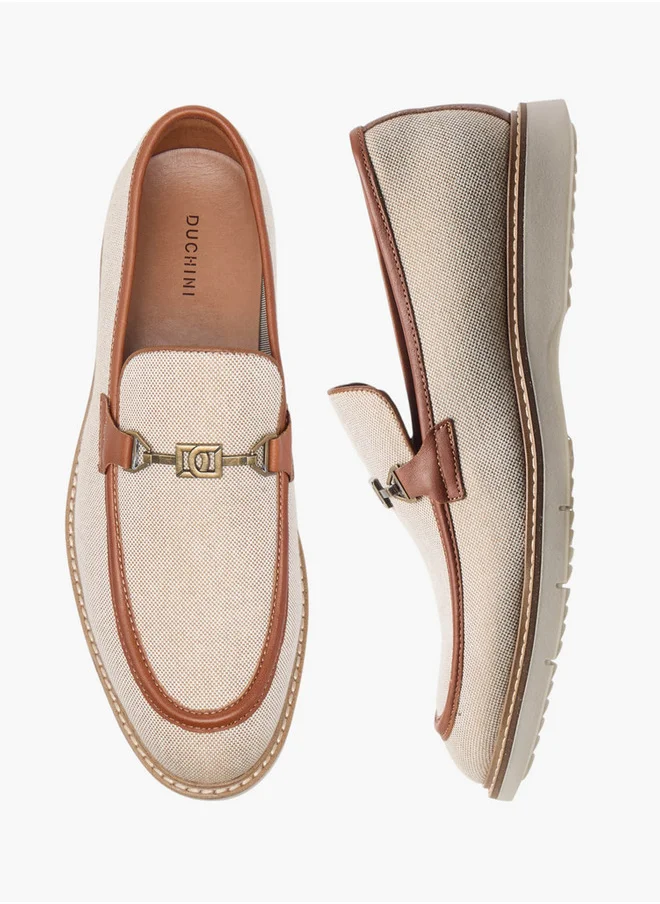 دوتشيني Men's Textured Slip-On Loafers