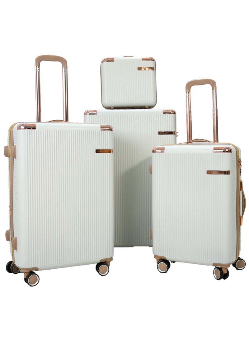 MORANO - 5-Piece Luggage Trolley Bag Set Special Beige With Khaki - Image 1