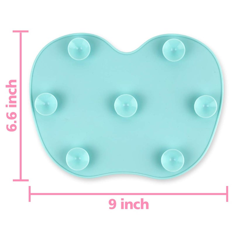 Ranphykx Silicon Makeup Brush Cleaning Mat Makeup Brush Cleaner Pad Cosmetic Brush Cleaning Mat Portable Washing Tool Scrubber with Suction Cup (green) - Image 4