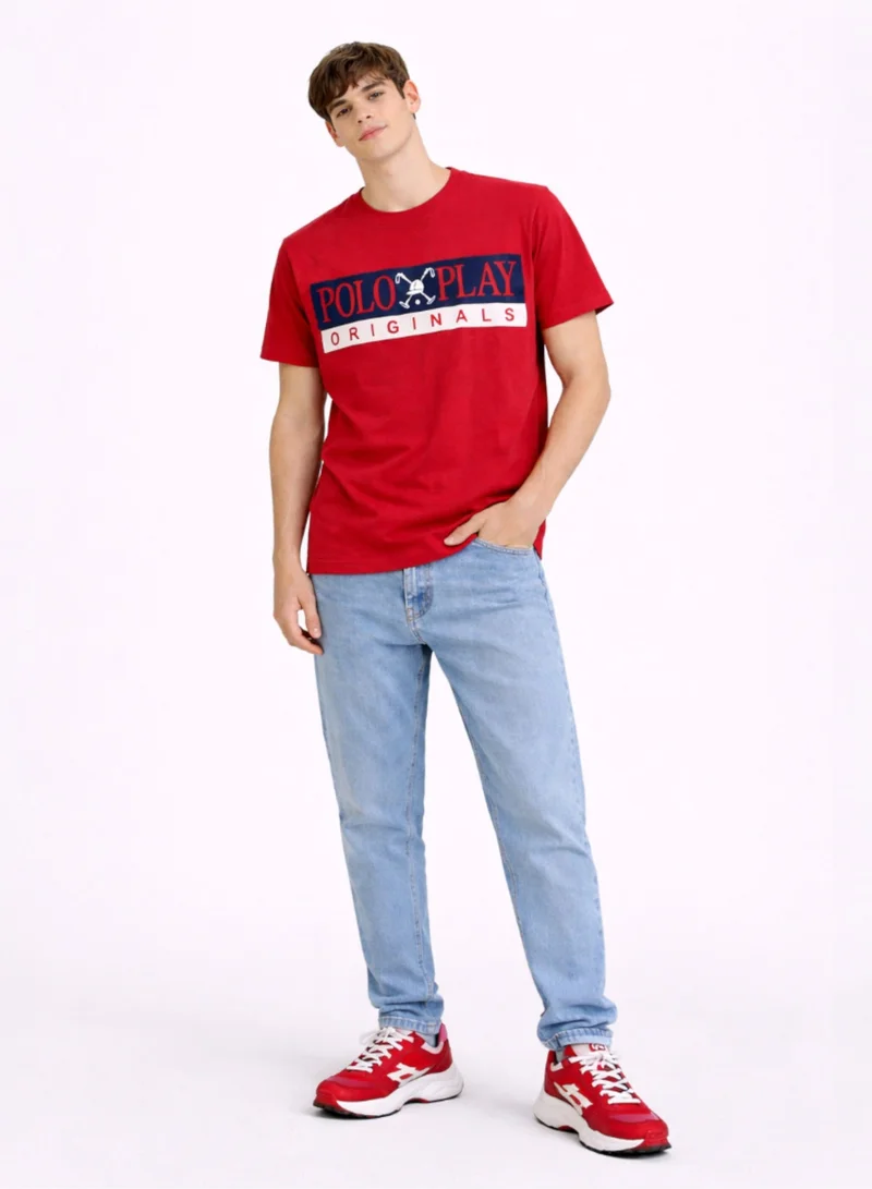 Polo Play Mens Graphic T-shirt -RED