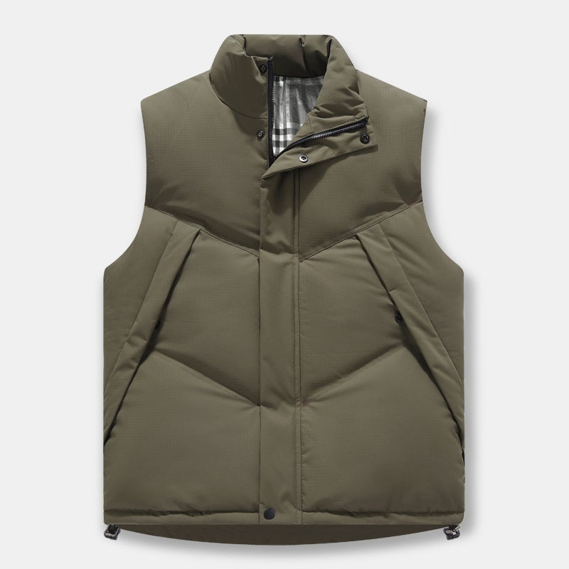 Men'S Loose Graphene Heating Down Cotton Warm Thickened Men'S And Women'S Couple Vest Trendy Plus Size Warm Vest - Image 1