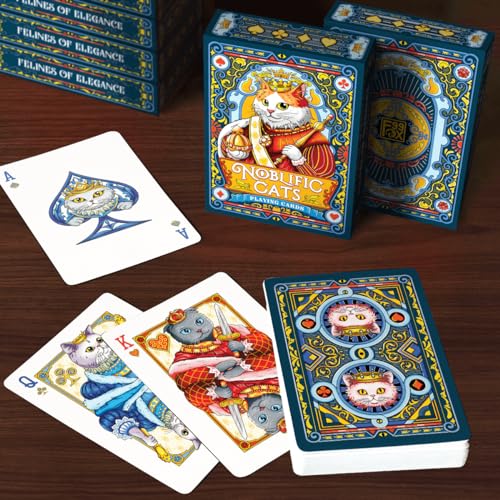 99FOX Noblific Cats Playing Cards for Adults Teens Friends Family Animal Lovers Gifts - Image 5