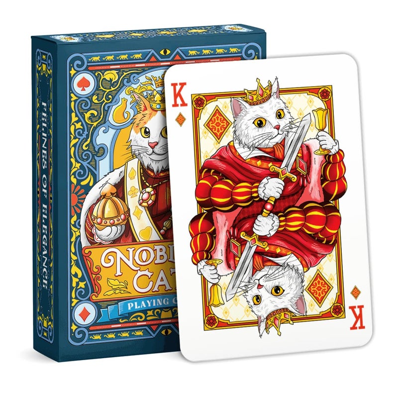 99FOX Noblific Cats Playing Cards for Adults Teens Friends Family Animal Lovers Gifts - Image 3