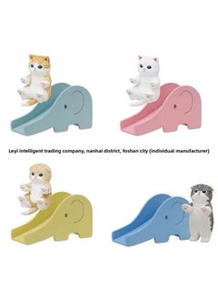 Japanese-style KITAN Cat Fushan Animal Dress-up Series Cat Toy With Egg And Rabbit Head Cover-Color:6th Generation Slide Cat 4 Styles/box