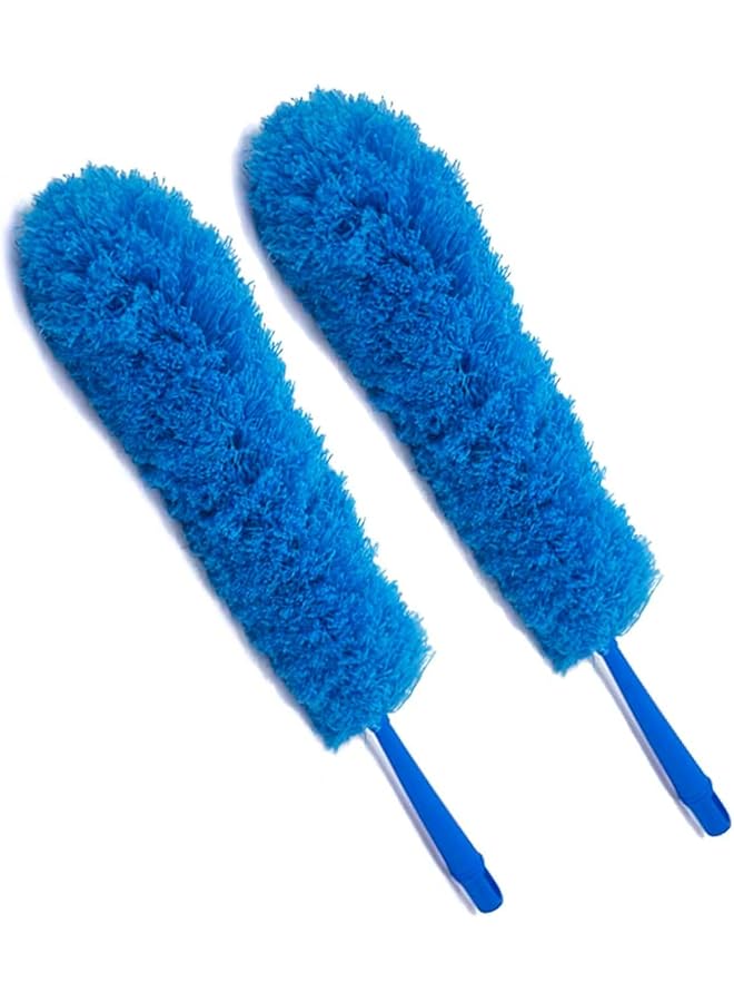 promass Microfiber Cleaning Duster with Handle, Feather Static Anti Magic - Pack of 2 pcs (Blue) - Image 1