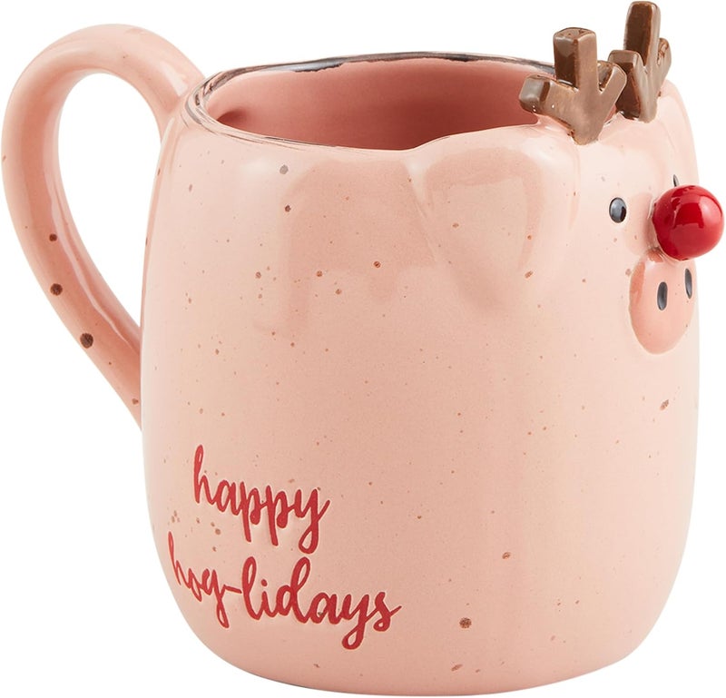 mud pie كوب عيد الميلاد من ماد باي على شكل خنزير 12 أونصة