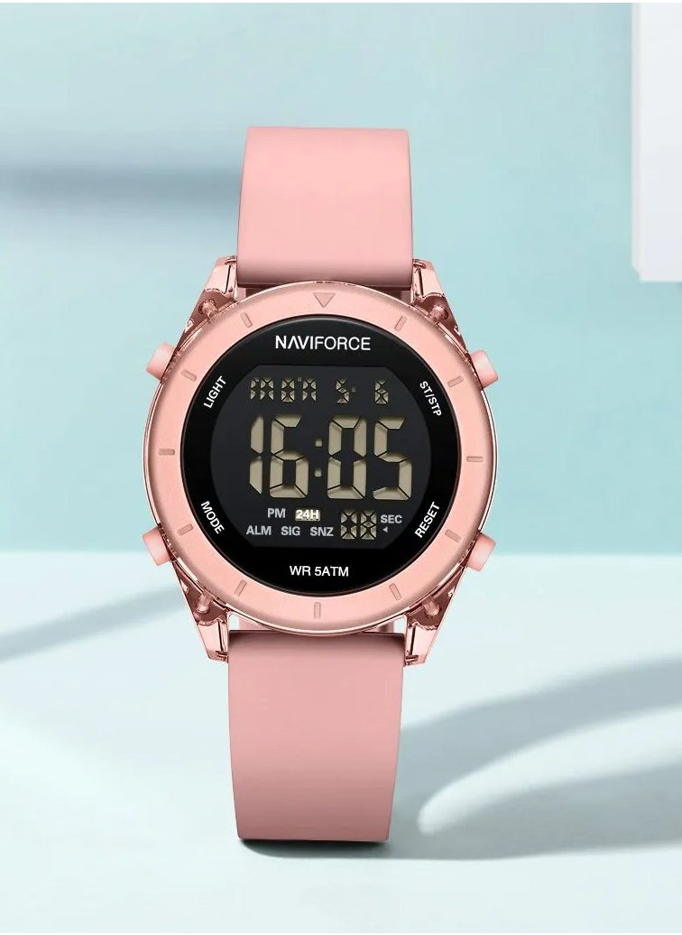 NAVIFORCE - New Naviforce Watch NF-7108 Women's Fashion Watch, Stylish Digits Watch with Silicon Strap for Women - Image 1