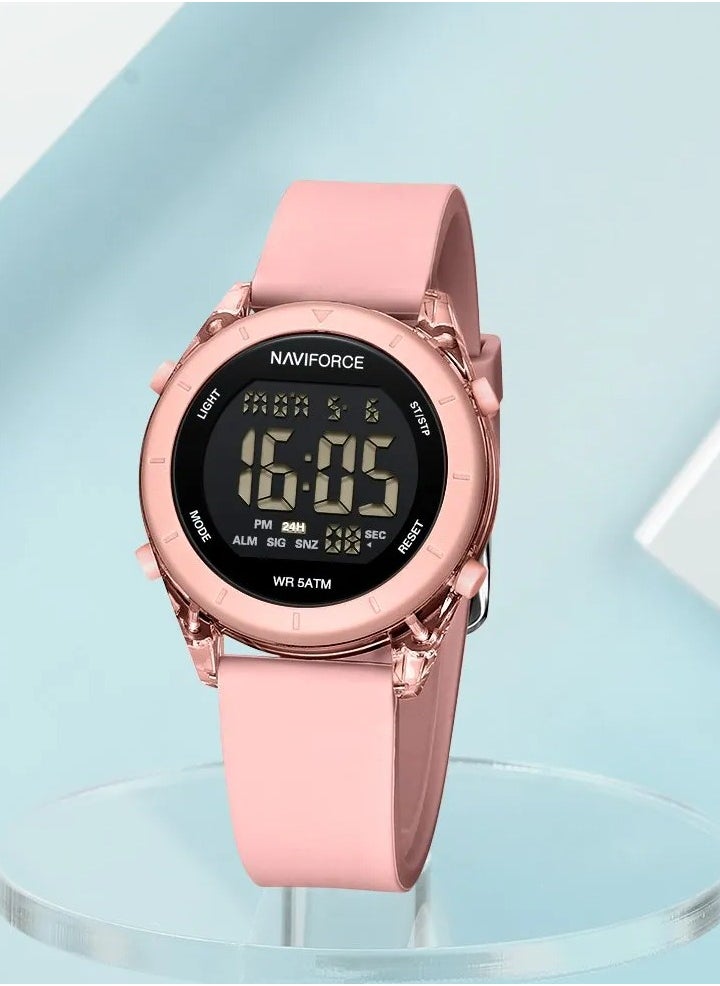 NAVIFORCE - New Naviforce Watch NF-7108 Women's Fashion Watch, Stylish Digits Watch with Silicon Strap for Women - Image 1