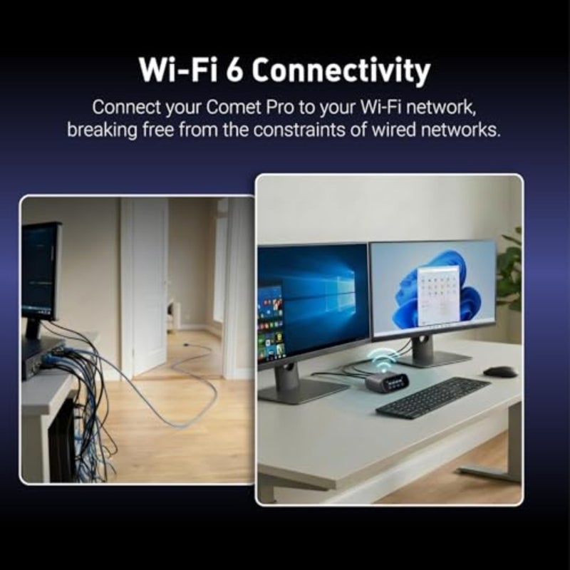 KVM عن بعد عبر شبكة Wi-Fi للتعافي من الكوارث في المنزل ومتخصصي تكنولوجيا المعلومات: شبكة Wi-Fi 6 مزدوجة النطاق، عبور 4K@30FPS، صوت ثنائي الاتجاه، شاشة لمس 2.22 بوصة، eMMC سعة 32 جيجابايت، دعم Tailscale - Image 3