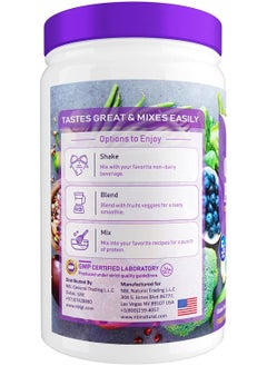 NBL Natural Plant Based Organic Protein Powder, Vegan, Non-Dairy, Gluten Free, Lactose Free, No Sugar Added, French Vanilla, 2.2 lb, 25 Servings  - Image 3