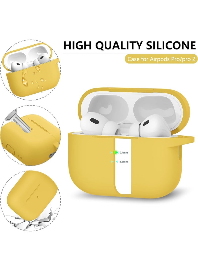 Soft Silicone Protective Case Cover for AirPods Pro 2 with Cleaner Kit and Keychain - Image 4