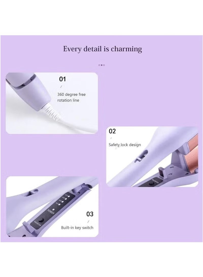 RedMapleTEK Siman Song French Wave Curling Iron Romantic French Egg Roll Curling Iron 32mm Egg Roll Hair Waving Iron Hair Curler with Temperature Control Water Ripple V-Shapedionic Hair Curling Ir - Image 2