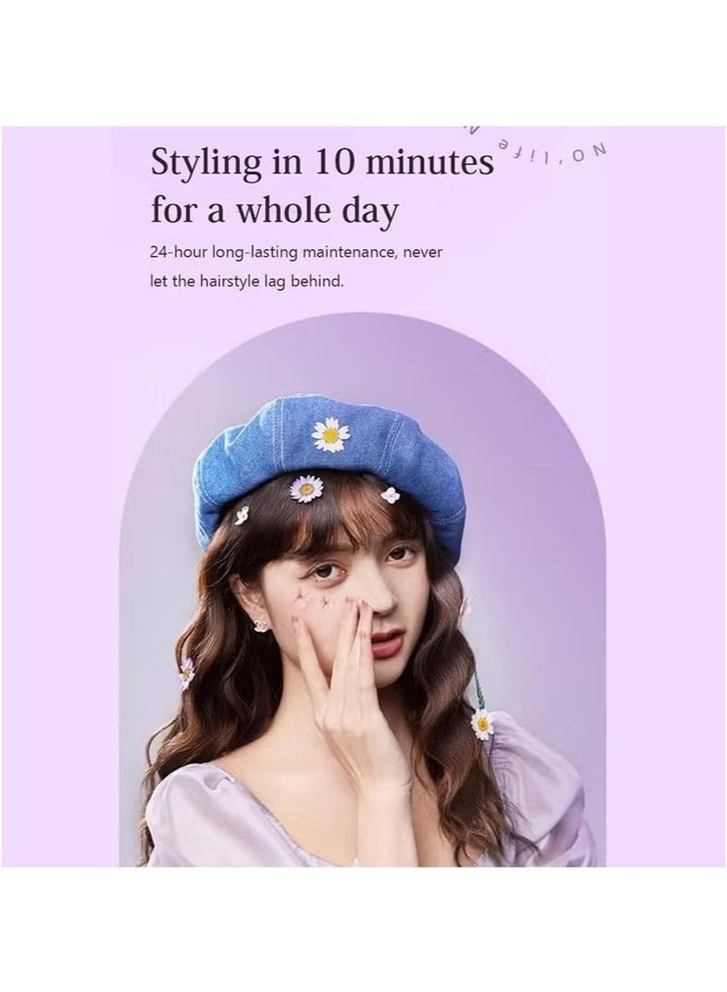 RedMapleTEK Siman Song French Wave Curling Iron Romantic French Egg Roll Curling Iron 32mm Egg Roll Hair Waving Iron Hair Curler with Temperature Control Water Ripple V-Shapedionic Hair Curling Ir - Image 5