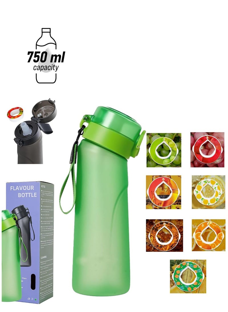 Sports Air Water Bottle BPA Free Starter up Set Drinking Bottles,750ML Fruit Fragrance Water Bottle, with 7 Flavour pods%0 Sugar Water Cup, for Gym and Outdoor Gift  - Image 1