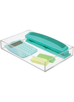 SHARMA PLASTICS SHARMA PLASTICS Acrylic Vanity Tray Organizer Remote Control Tray Sturdy Square Nightstand Dresser Bathroom Organizer Clear 8 X 12  - Image 4
