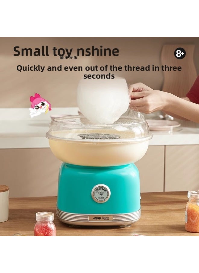 ONSHINE/childhood Unlimited Children Electric Cotton Candy Machine Toy Fancy Cotton Candy DIY Interactive Play House-Color:Marshmallow Machine-blue-green