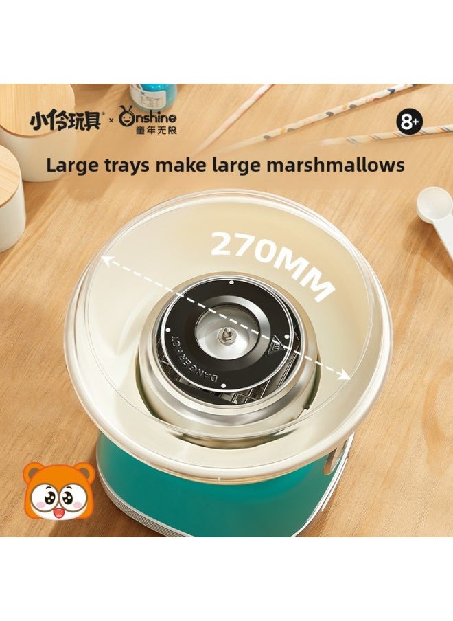 ONSHINE/childhood Unlimited Children Electric Cotton Candy Machine Toy Fancy Cotton Candy DIY Interactive Play House-Color:Marshmallow Machine-blue-green