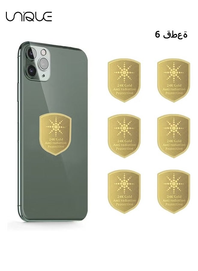 Unique - Cell Phone EMF Protection Blocker, 6Pcs Anti 5G Radiation Shield Sticker, Radiation Neutralizers for iPhone iPad, EMF Blocker for All Electronics, for Mobile, Computer, Radio, Laptop, Tablet PC - Image 1