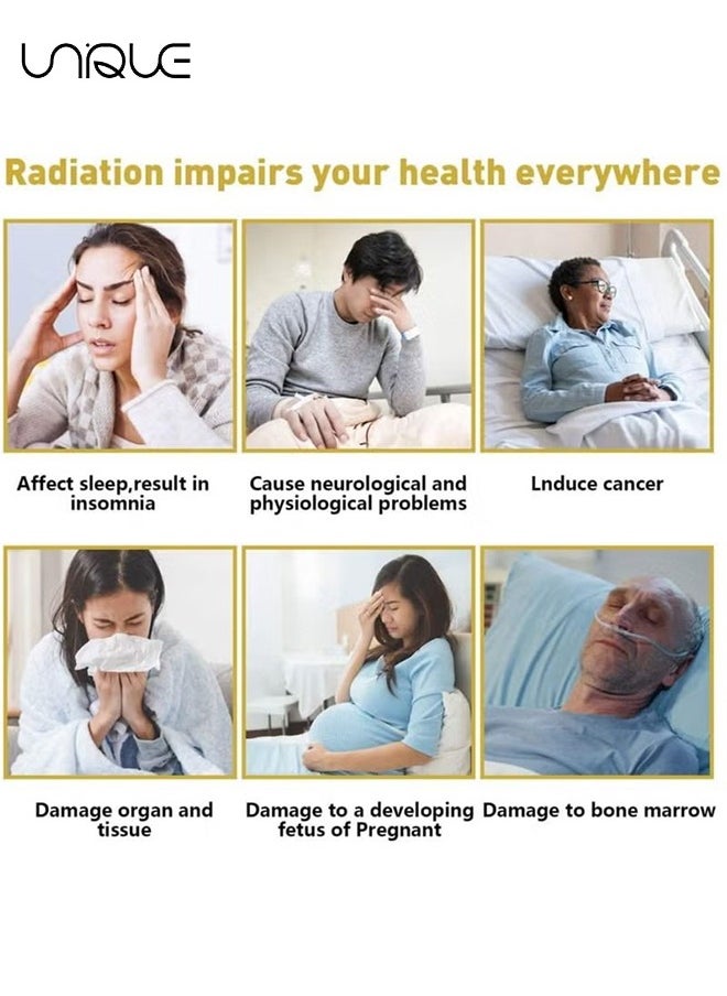 Unique - Cell Phone EMF Protection Blocker, 6Pcs Anti 5G Radiation Shield Sticker, Radiation Neutralizers for iPhone iPad, EMF Blocker for All Electronics, for Mobile, Computer, Radio, Laptop, Tablet PC - Image 1