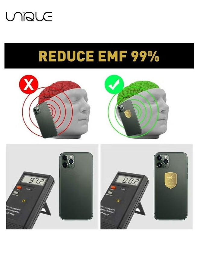 Unique - Cell Phone EMF Protection Blocker, 6Pcs Anti 5G Radiation Shield Sticker, Radiation Neutralizers for iPhone iPad, EMF Blocker for All Electronics, for Mobile, Computer, Radio, Laptop, Tablet PC - Image 1