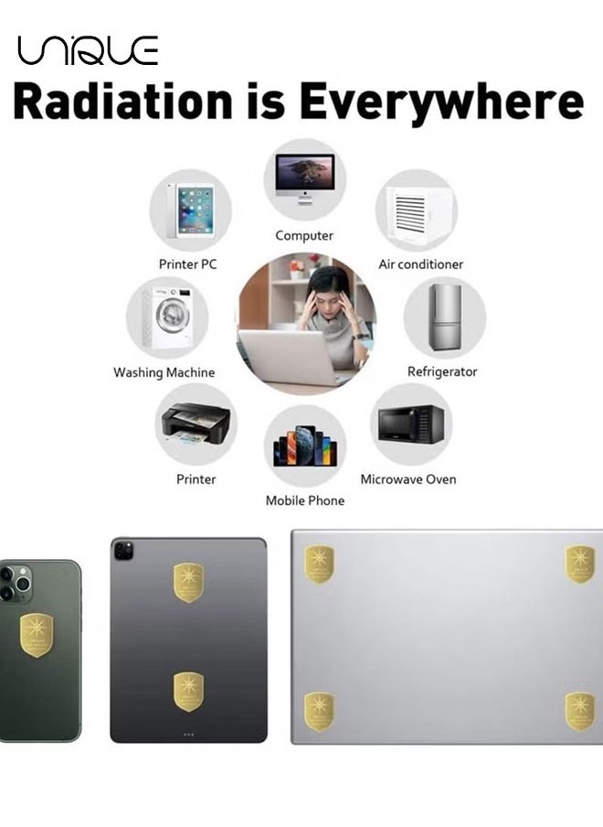 Unique - Cell Phone EMF Protection Blocker, 6Pcs Anti 5G Radiation Shield Sticker, Radiation Neutralizers for iPhone iPad, EMF Blocker for All Electronics, for Mobile, Computer, Radio, Laptop, Tablet PC - Image 1