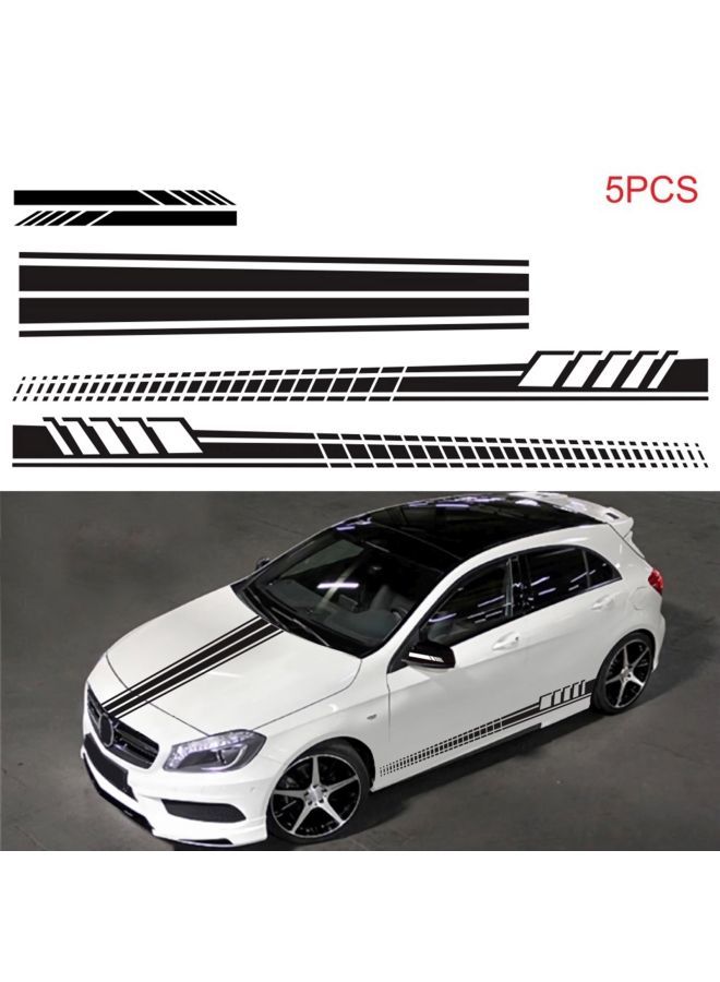 NIBEMINENT 5-Piece Stripes Car Body Decal - Image 3