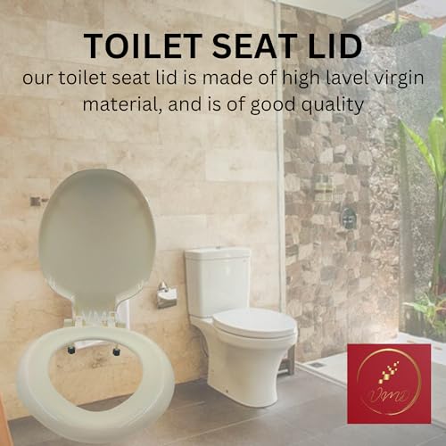 VMD, Unbreakable IVORY Toilet Seat Slow Close/Oval Shaped/Toilet Seat for Bathroom/High Gloss Finish/Comfort Seating/Easy Maintenance/Seat Closes Quietly (Pack of 1) - Image 3