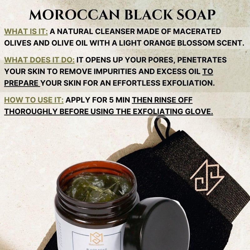 MS Moroccan Black soap with Orange blossom - Image 2