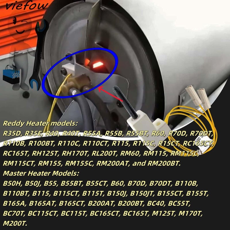 Viefow PP200SC PP200 HA1000 Hot Surface Igniter for Desa Reddy Master Heater HSI PP200 71-052-0700 - Image 3